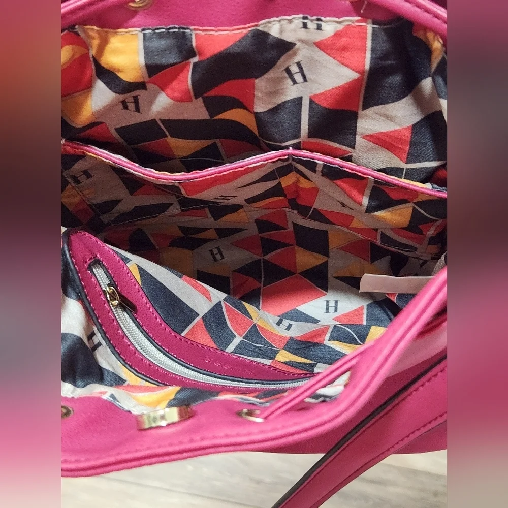 Huser Hot Pink Medium Bucket Bag Purse